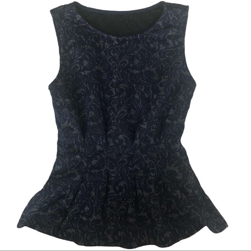 Formal Patterned Peplum Blouse